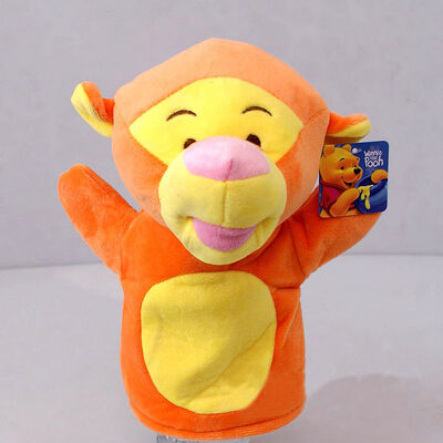 Winnie Pooh Tigger Stitch Eyore Plush Finger Puppets Yellow Pink Blue
