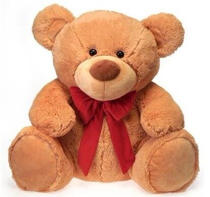 12 Inch White Teddy Bear Holiday Stuffed Toys Embroidery Printing