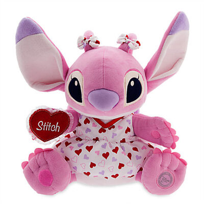 Green and Pink Valentine Day Stitch and Angel Plush toys Super Soft Material