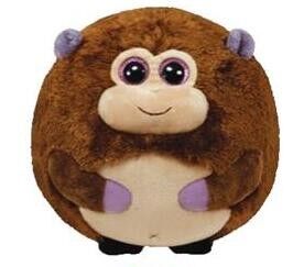 25cm Round Shape Animal Promotional Gifts Toys Green / Brown / Grey Color