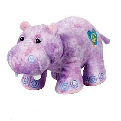 8 Inch Lovely Hippo Animal Plush Toys Promotion Gifts For Holiday Celebration