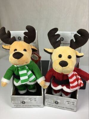 Lovely Dancing Music Plush Toys , Christmas Electronic Stuffed Animals