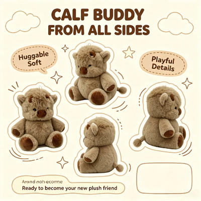 ของเล่นตุ๊กตาผ้านุ่มน่ารักลายวัวไฮแลนด์แบบ OEM ตัวอย่างสั่งทำพิเศษ
