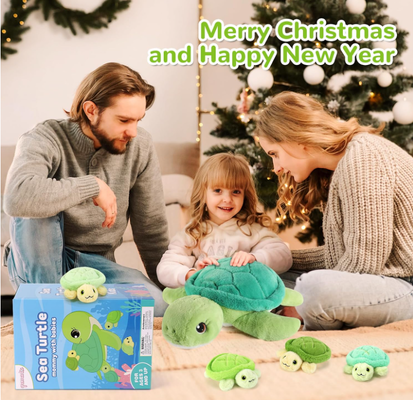 Mommy Turtle Stuffed Animal with Babies 5-in-1