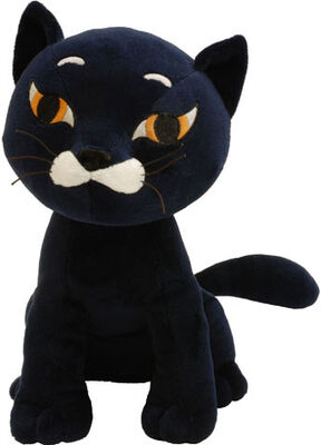 12 inch Black / White Cat Stuffed Animal Toys Soft Cartoon Plush