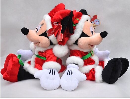 18inch Fashion Disney Christmas Mickey Mouse and Minnie Mouse Plush Toys