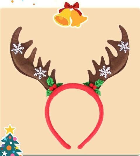 Lovely Christmas Plush Hairband Headband Hairpin For Playing