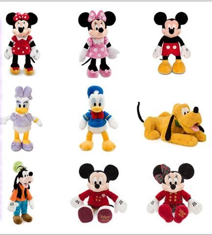 Disney Mickey and Minnie Soft Plush Toy , 8 Inch Stuffed Toys