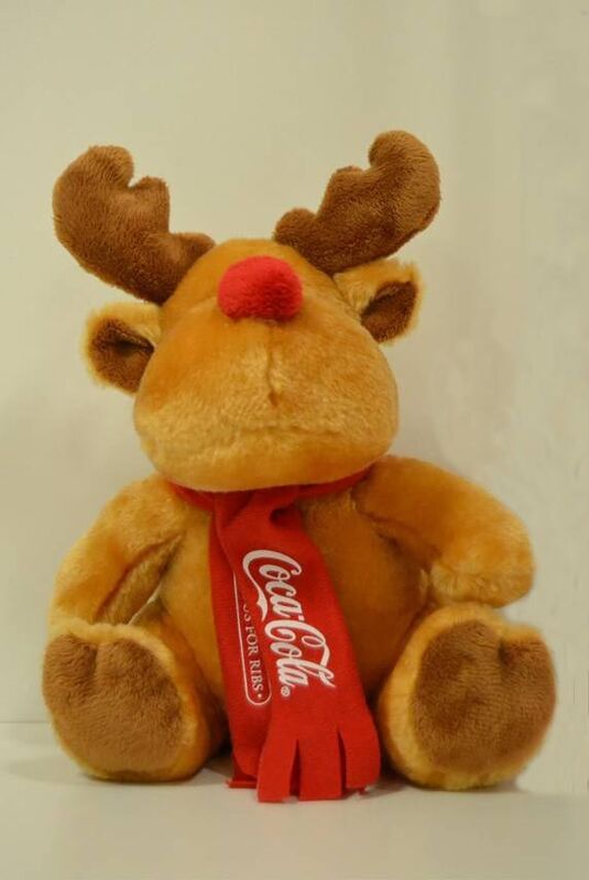 Promotional Moose Plush Toy Coca Cola Christmas Reindeer Stuffed Animal